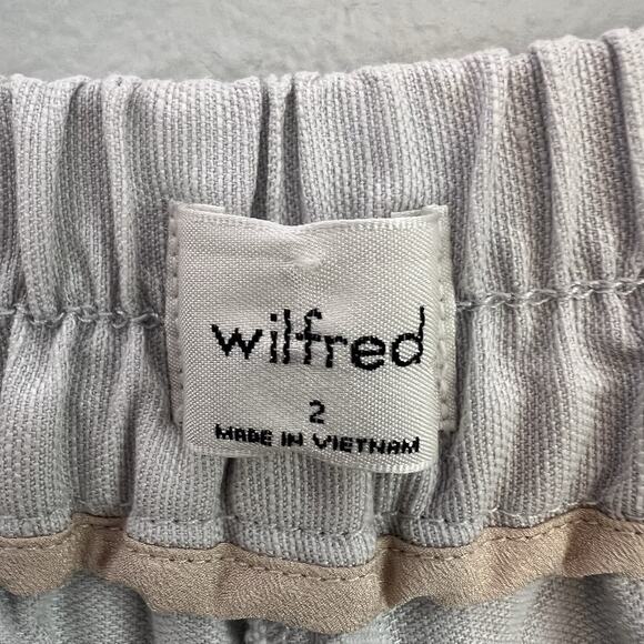 Aritzia Wilfred The Effortless Pant Linen Natural Size 2 High-Rise Pleated Boho - Picture 8 of 13